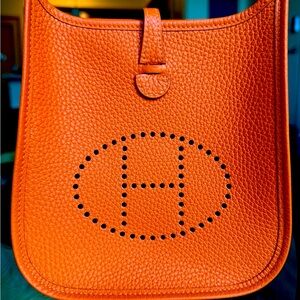 Orange Hermes Mini Evelyne